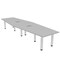Skutchi Designs 45 in W, 120 in L, 29 in H, Engineered Wood Top, Grey H-HEXIR46119PT-01-EL - alternate 1